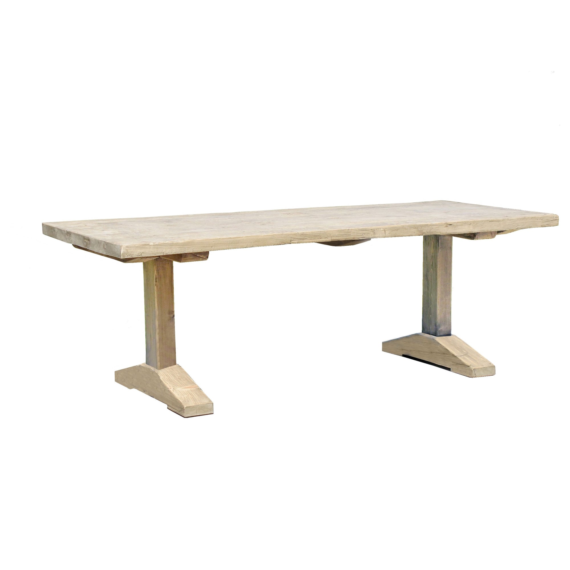 8 - 10 Seater Dining Table Made From Old Elm Door | Indigo Oriental Antiques