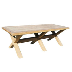 8 - 10 Seater Dining Table Made From Old Pine - X Leg Design 8 - 10 Seater Dining Table Made From Old Pine - X Leg Design