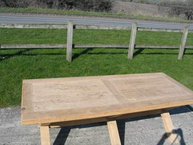 8 - 10 Seater Dining Table Made From Old Pine - X Leg Design | Indigo Oriental Antiques
