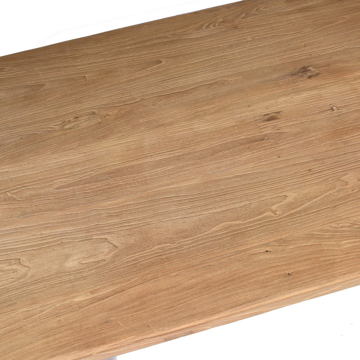 10 - 12 Seater Dining Table - Made From An Old Elm Door | Indigo Oriental Antiques