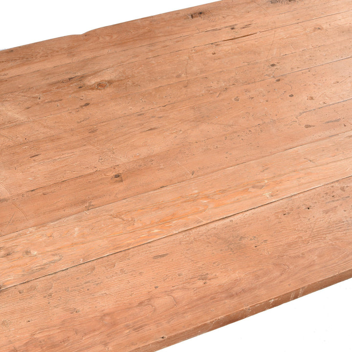 Trestle Dining Table Made From Reclaimed Pine | Indigo Antiques