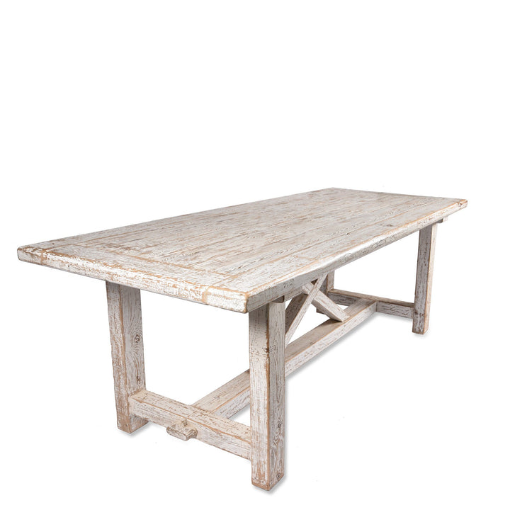 White Painted Dining Table | Indigo Oriental Antiques