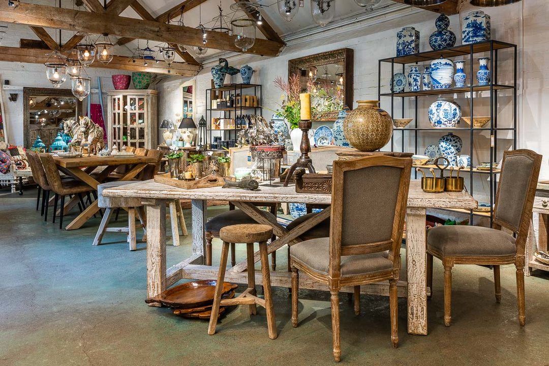 White Painted Dining Table | Indigo Oriental Antiques