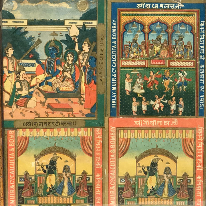 Framed Chromolithograph Cotton Bale Advertising Labels