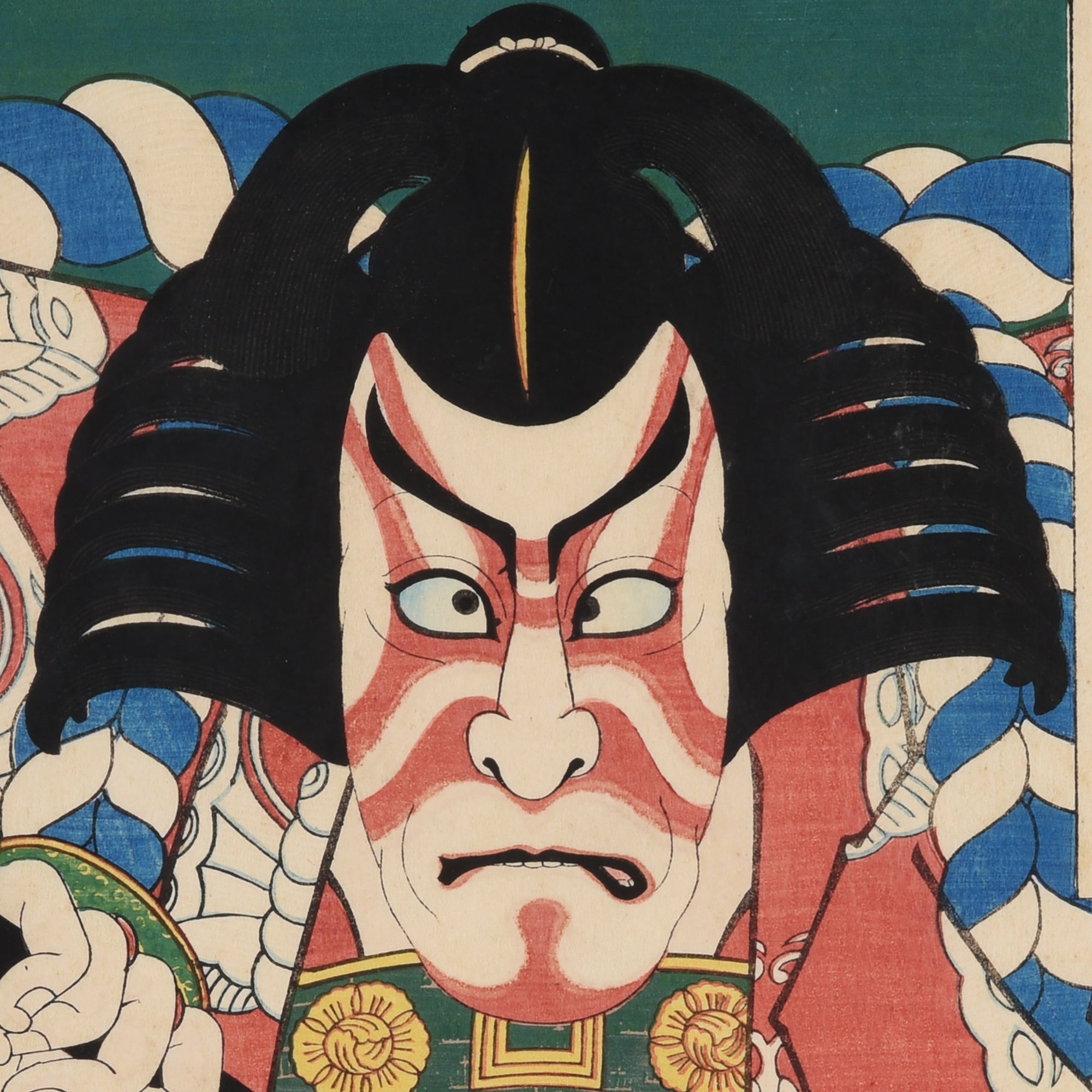 Framed Japanese Woodblock Print by Torii Kiyotada - 19thC | Indigo Oriental Antiques