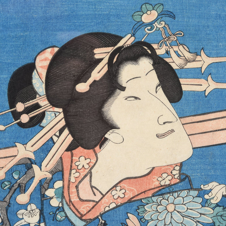 Framed Japanese Woodblock Print - Meiji Period | Indigo Antiques