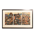 Framed Japanese Woodblock Print: 