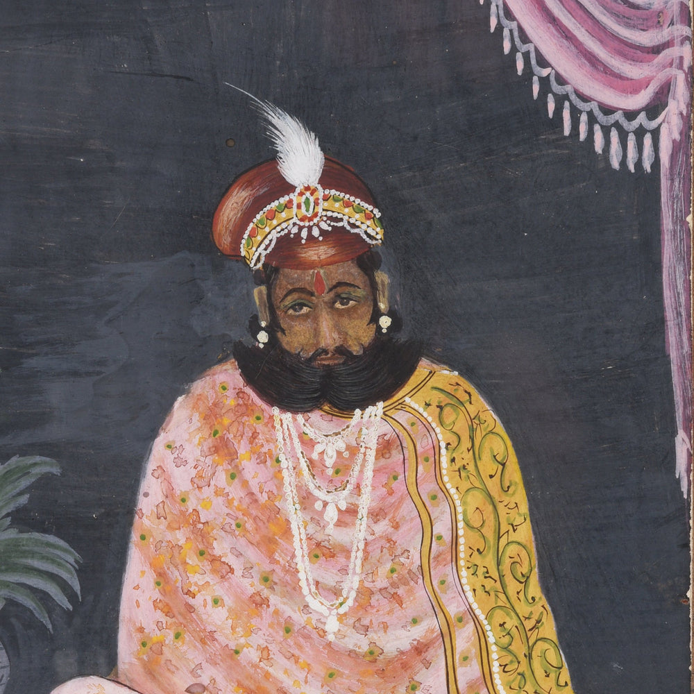 Framed Watercolour Painting - Rajasthan - 19thC - 25x1.3x32 - A4105