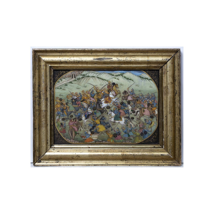 Gilt Framed painting on ivory - Indian, 19th Century - 24 x 2 x 19 cms (wdh) - M308V2