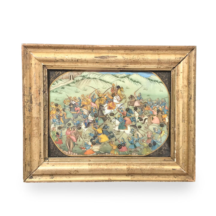 Gilt Framed painting on ivory - Indian, 19th Century - 26.5 x 2 x 21 cms (wdh) - M308V3