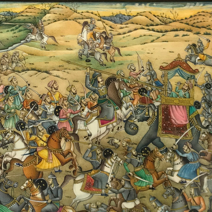 Gilt Framed painting on ivory - Indian, 19th Century - 24 x 2 x 19 cms (wdh) - M308V2