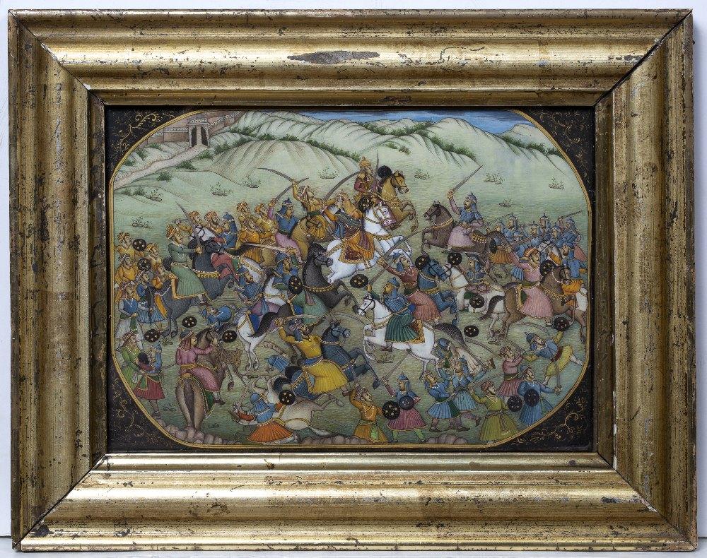 Gilt Framed painting on ivory - Indian, 19th Century - 24 x 2 x 19 cms (wdh) - M308V2