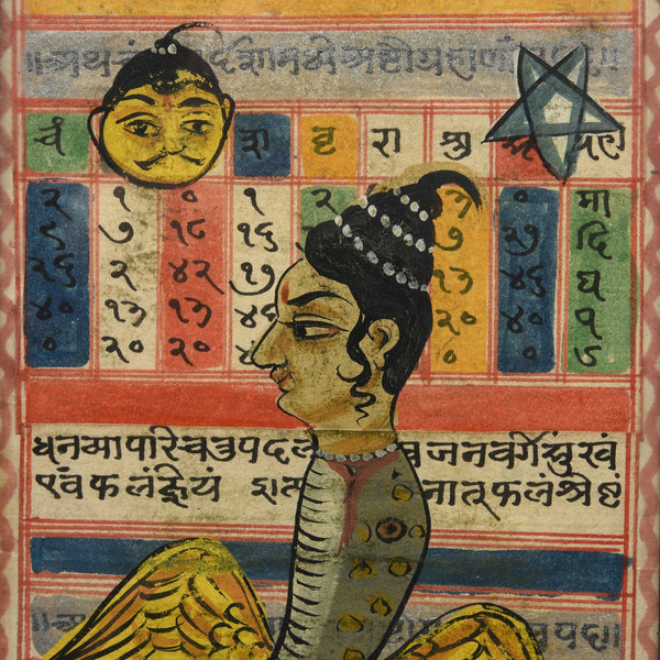 Indian Horoscope From Rajasthan - Ca 1920