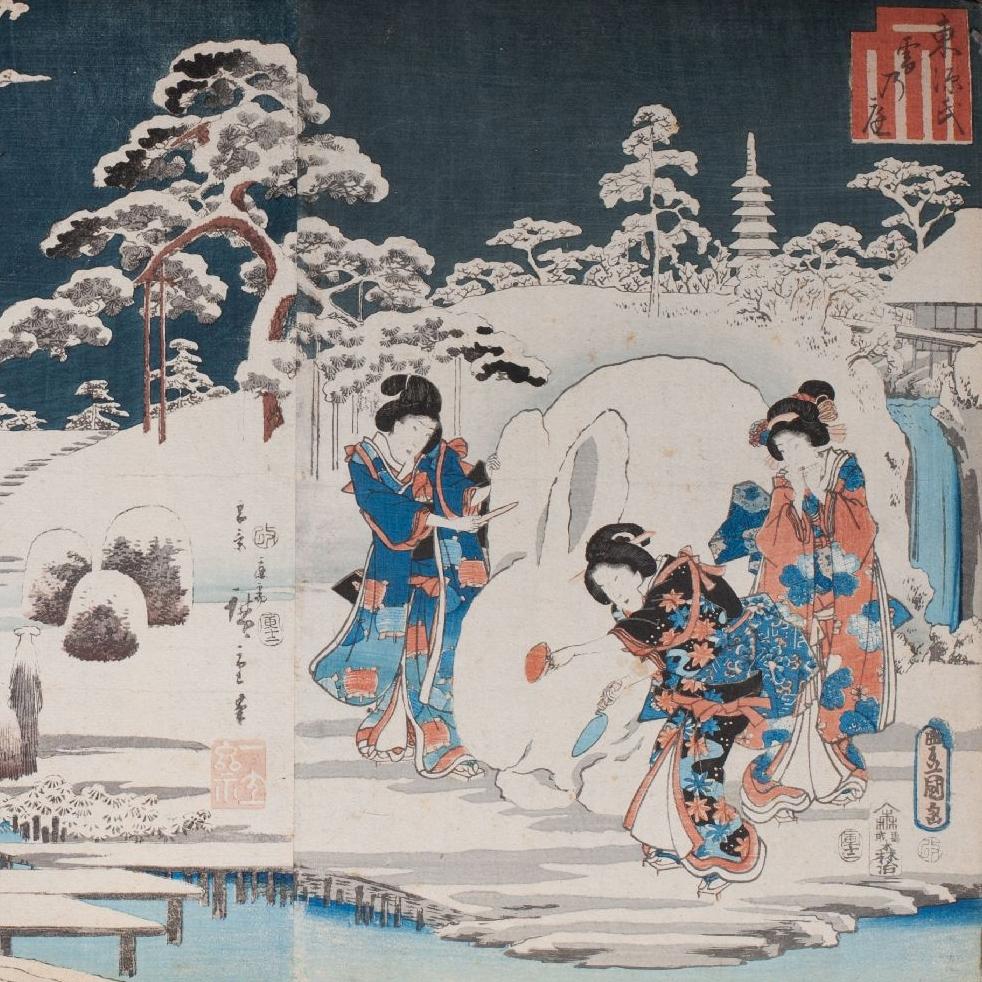 Japanese Triptych Woodblock Print - Early 20thC | Indigo Oriental Antiques