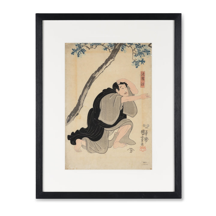 Japanese Woodblock Print with frame - 19thC | Indigo Oriental Antiques