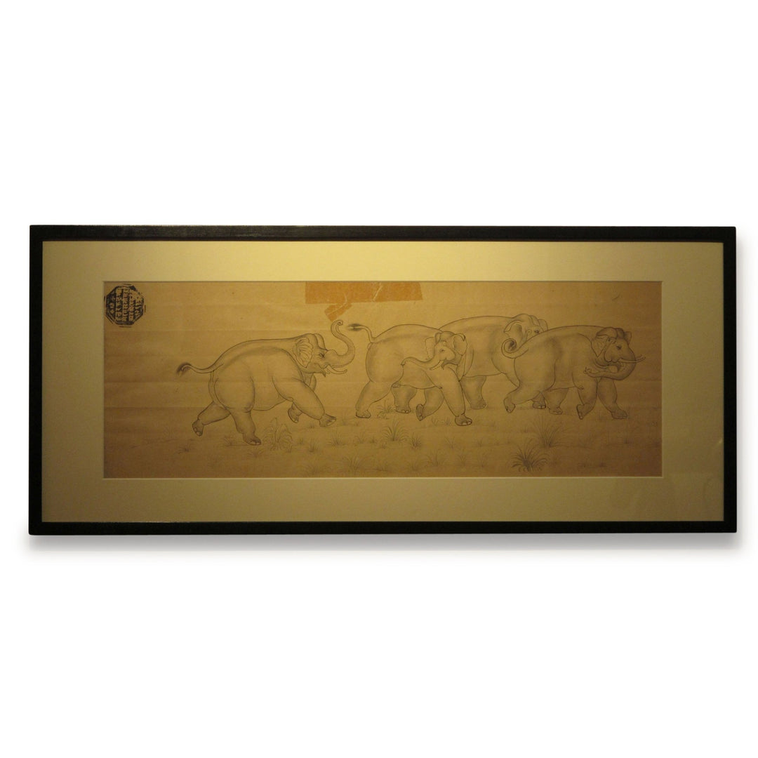 Mewari School Elephant Sketch  75 - 100Yrs Old | Indigo Oriental Antiques
