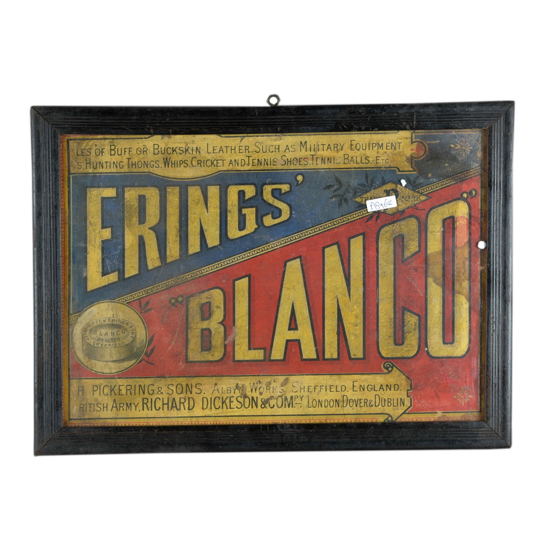 Vintage Framed Blanco Advertising Sign | Indigo Oriental Antiques