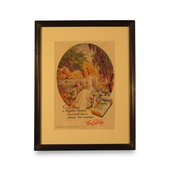 Vintage Framed Cigarette Advert - Ca 1950