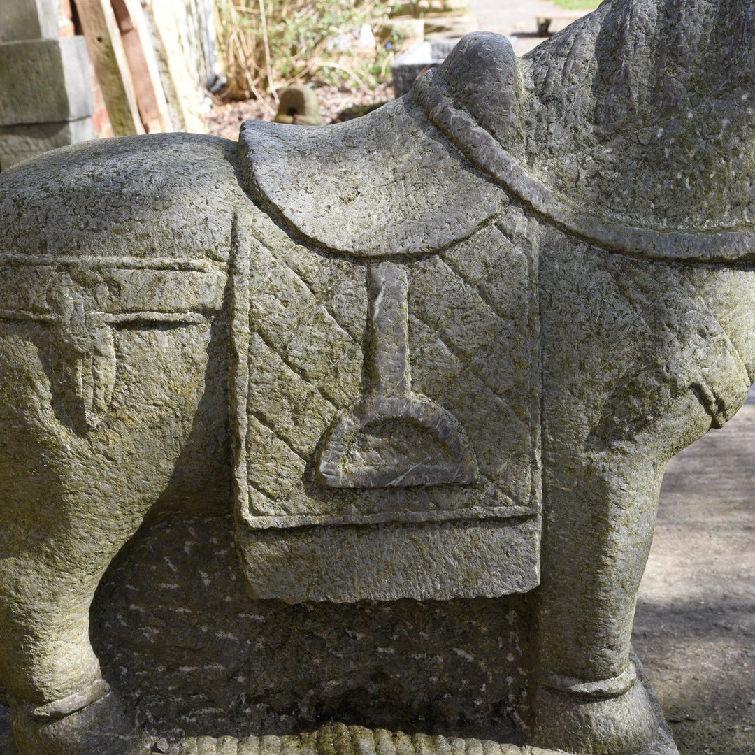 Carving Detail From Carved Stone Horse from Hebei Province | Indigo Oriental Antiques