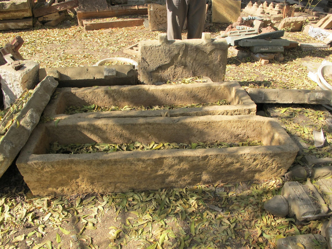 Carved Stone Water Channel - 19thC - With Feet | Indigo Oriental Antiques