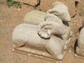 Hand Carved Stone Ram Statue