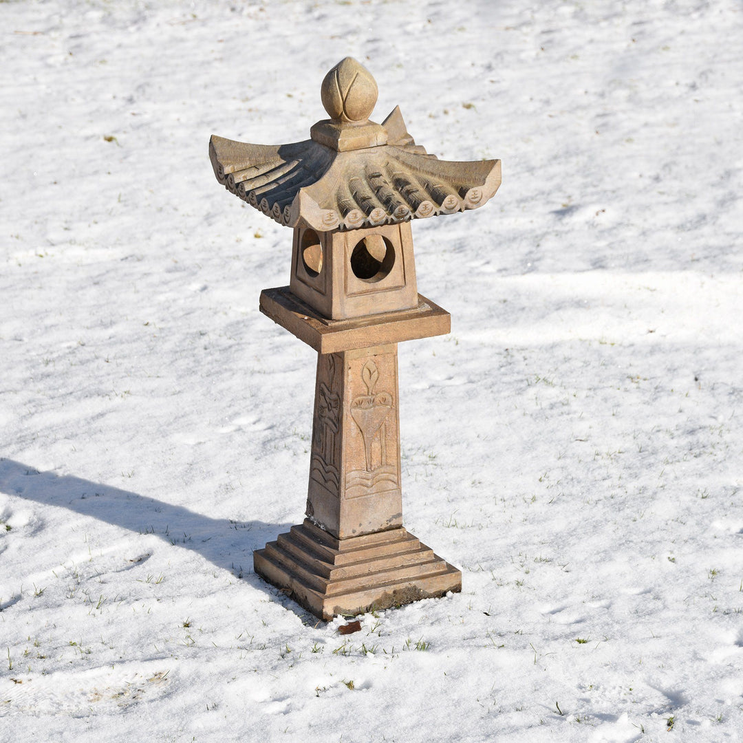 Stone Japanese Ishi Doro Snow Lantern Garden Feature | Indigo Antiques