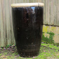 Old Black Glazed Terracotta Water Pot - 19thC