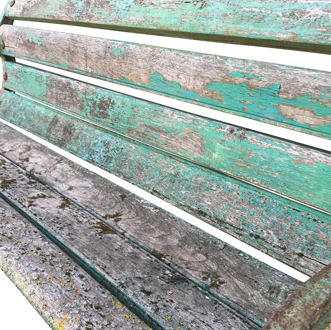 Vintage Green Painted Old Indian Cast Iron Bench from 1920's | INDIGO ANTIQUES