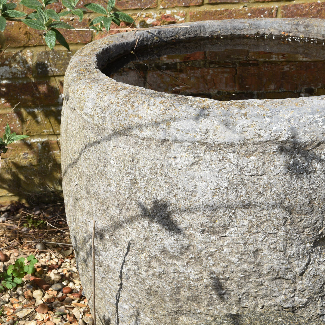 Detail Of Stone Water Pot From Shanxi - 19thC | Indigo Antiques