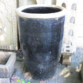 Stoneware Water Jar With Black Glaze From Shanxi - 19thC