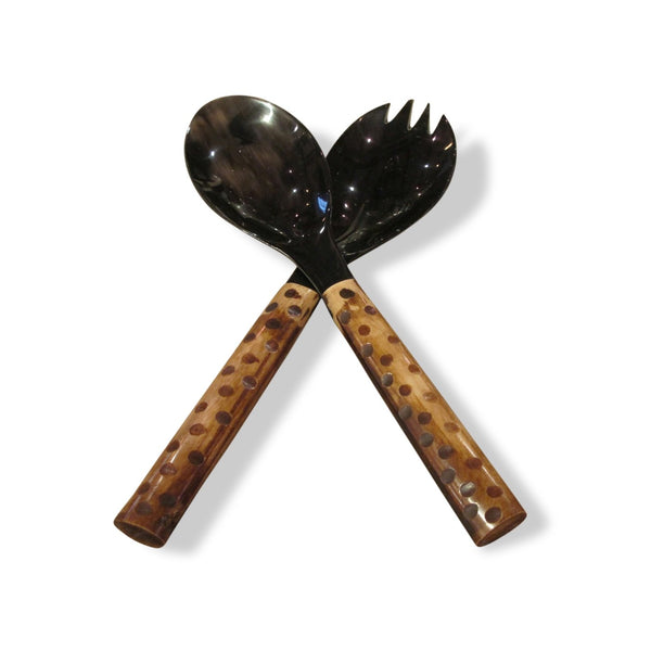 Buffalo Horn Salad Servers - Set of 2 pcs