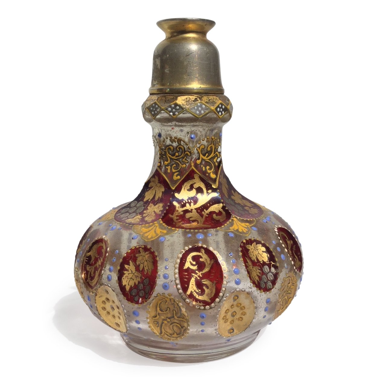 Bohemian Cut Glass Flask - 19thC | Indigo Oriental Antiques