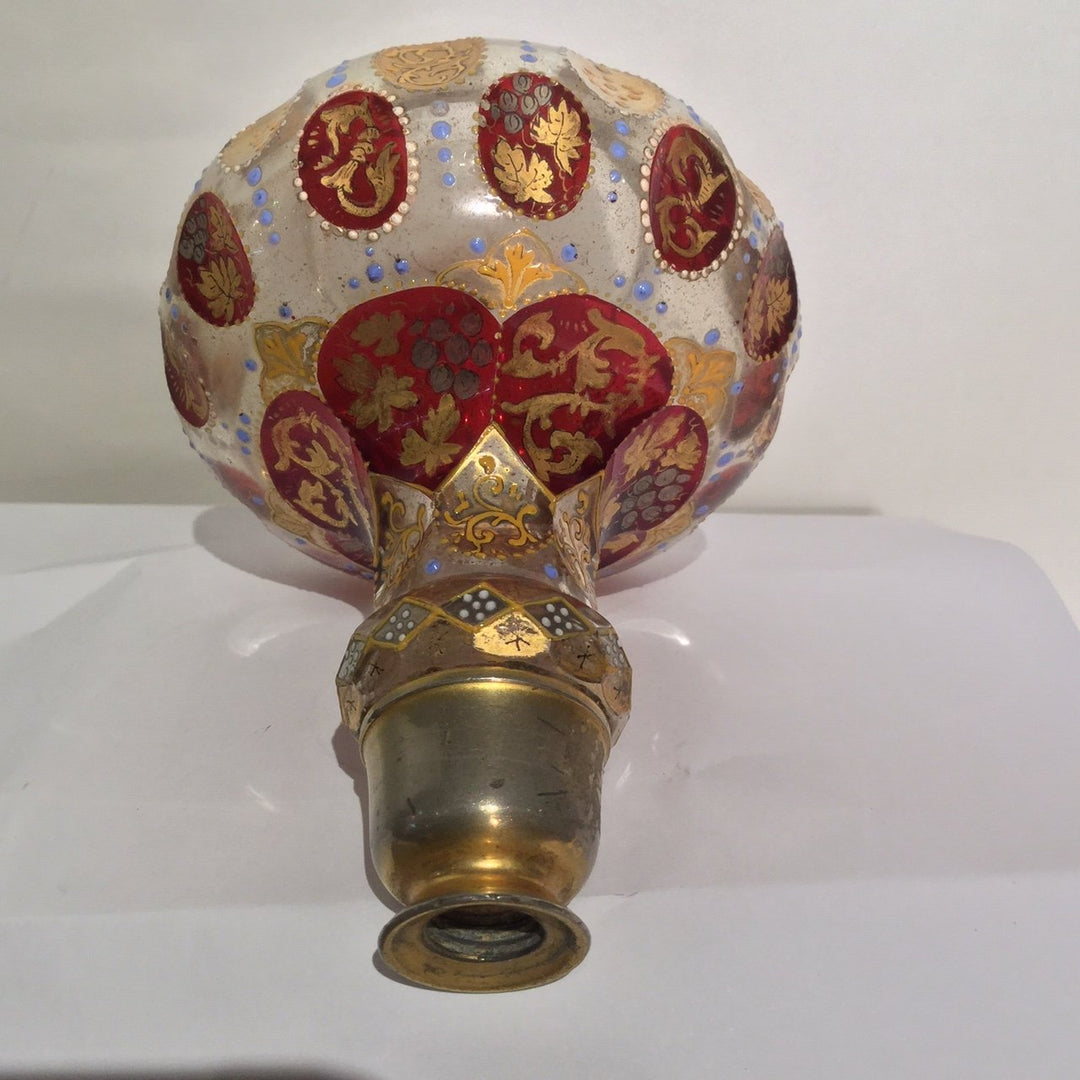 Bohemian Cut Glass Flask - 19thC | Indigo Oriental Antiques