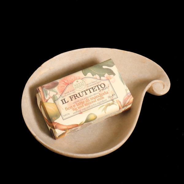 Hand Carved White Marble Dish