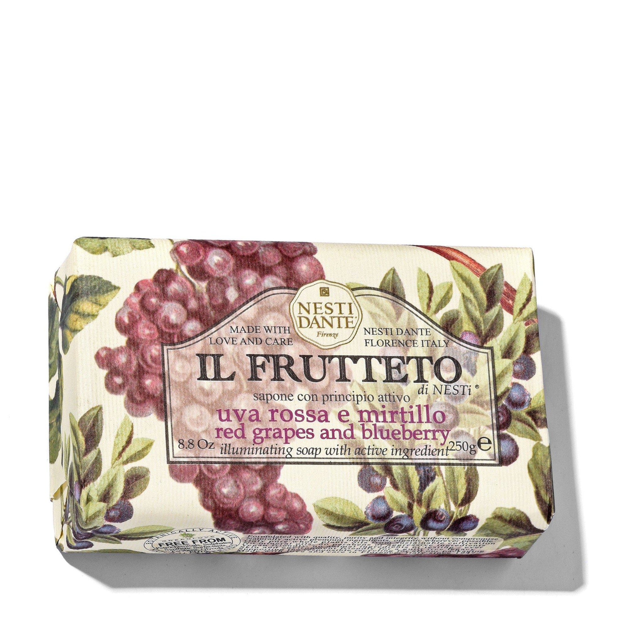 Nesti Dante Red Grapes and Blueberry Natural Italian Soap - WxDxH - 837524000045