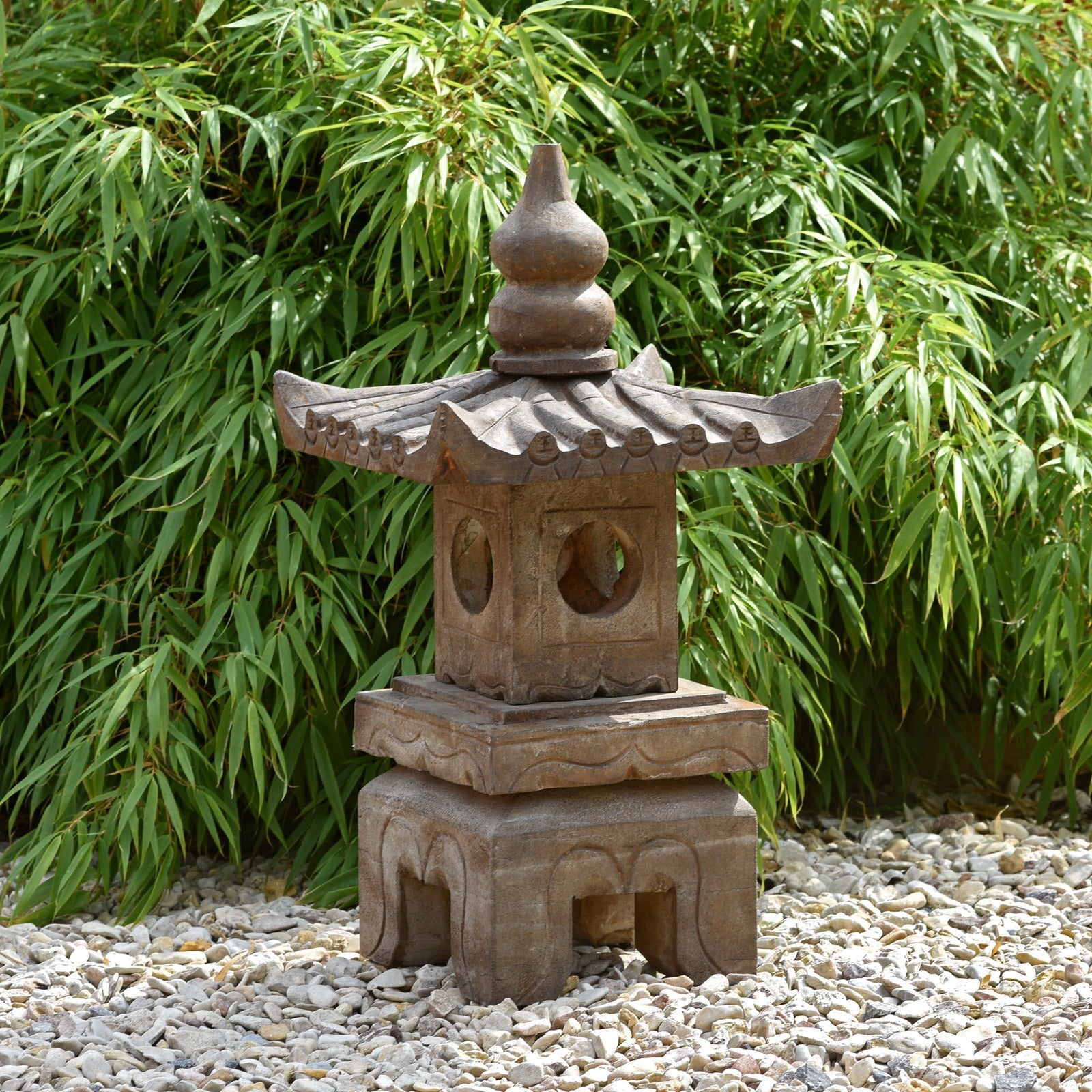 Japanese Style Stone Snow Lantern - Ishi Doro