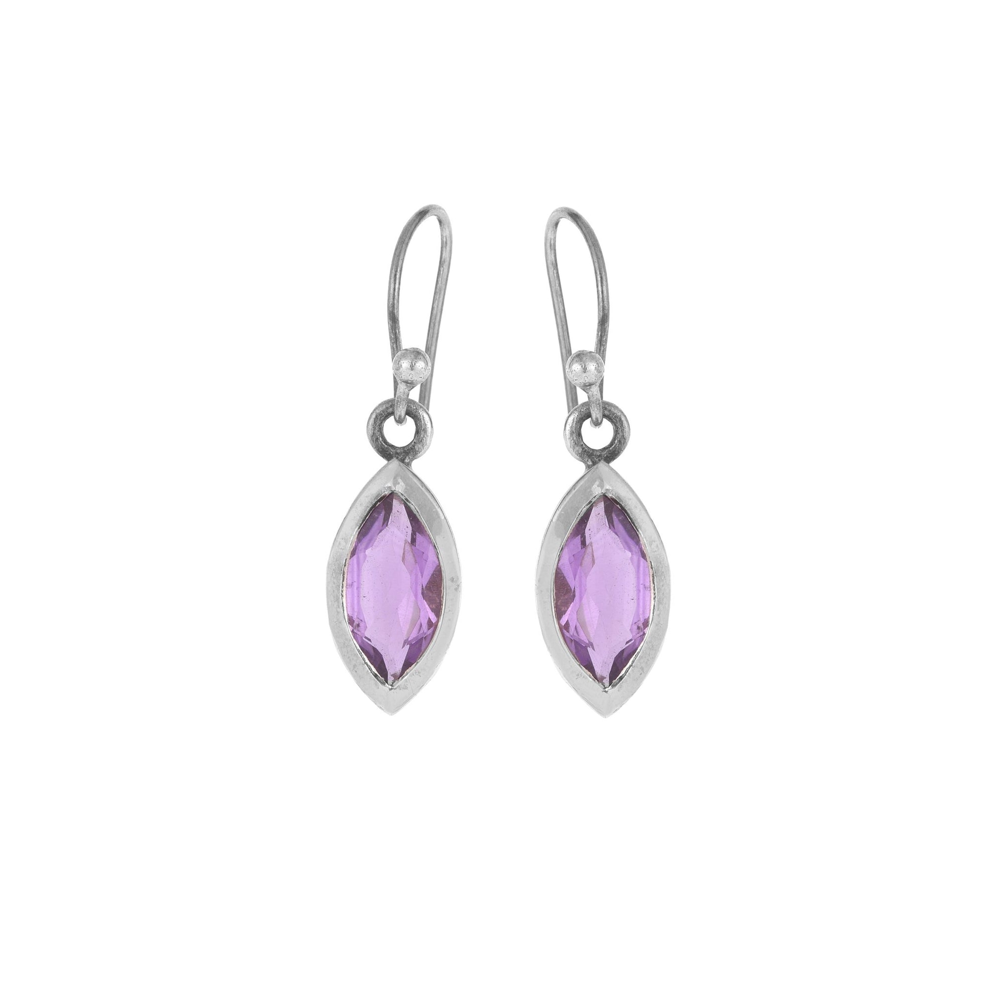 Amethyst And Silver Earrings | Indigo Oriental Antiques