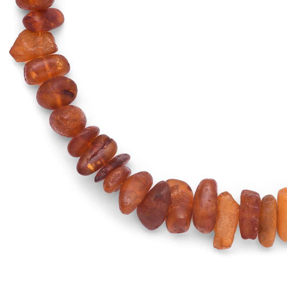 Baltic Amber Bead Necklace with Silver clasp | Indigo Oriental Antiques