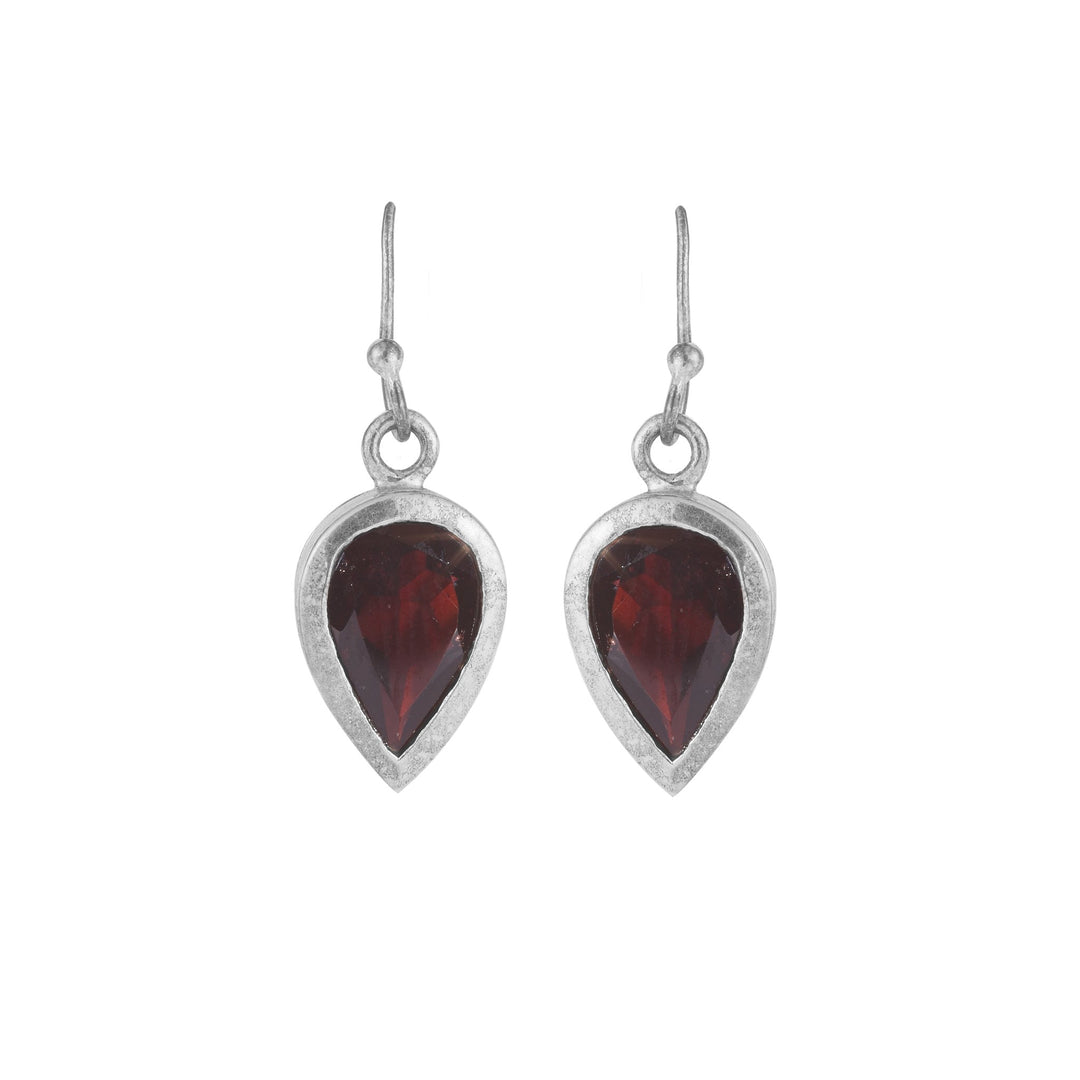 Garnet And Silver Earrings | Indigo Oriental Antiques