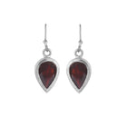 Garnet And Silver Earrings