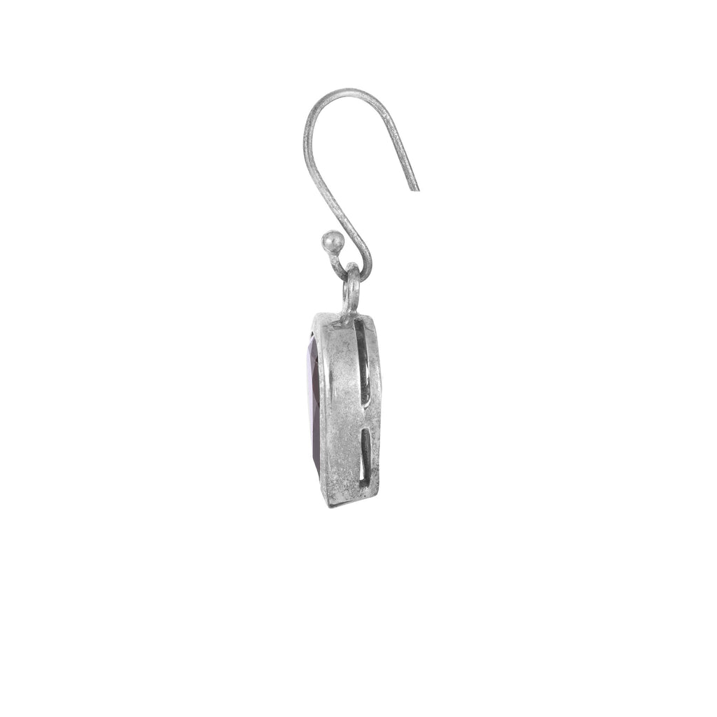 Garnet And Silver Earrings