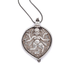 Indian Tribal Silver Kali Amulet from Rajasthan - 19thC Indian Tribal Silver Kali Amulet from Rajasthan - 19thC
