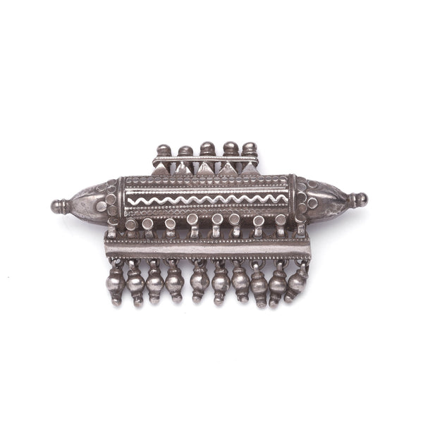 Old Tribal Silver Amulet from Rajasthan - 19thC