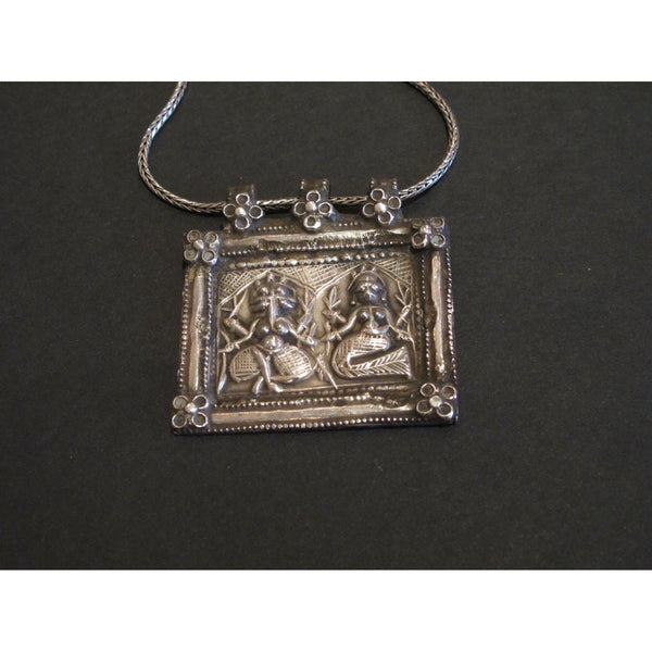 Old Tribal Silver Amulet - from Rajasthan