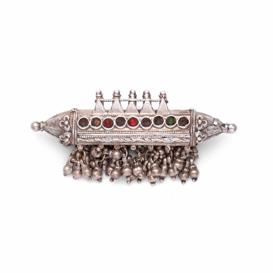 Old Tribal Silver Amulet from Rajasthan - Ca 85 yrs old | Indigo Oriental Antiques
