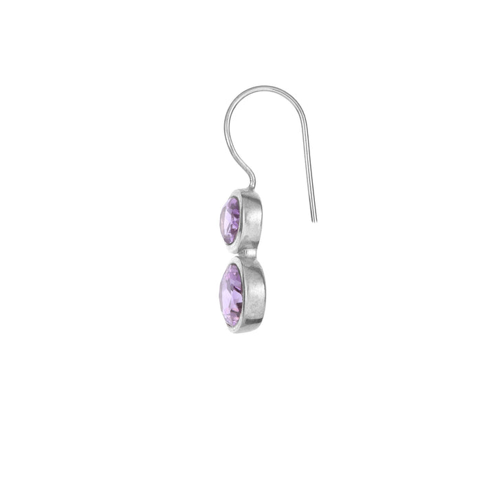 Silver and Smokey Topaz Earrings - From Rajasthan | Indigo Oriental Antiques