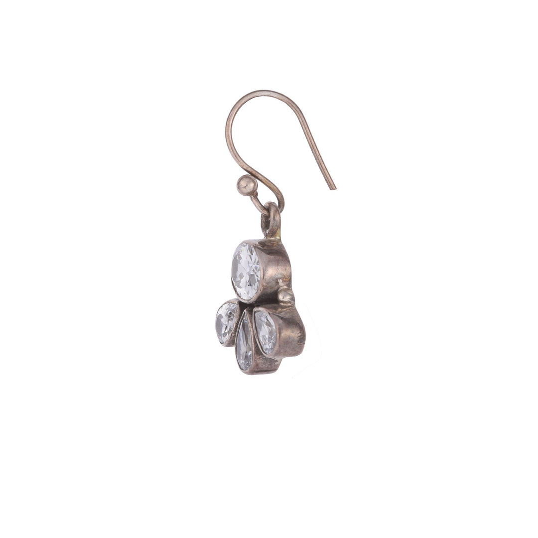 Silver And Zircon Earrings | Indigo Oriental Antiques