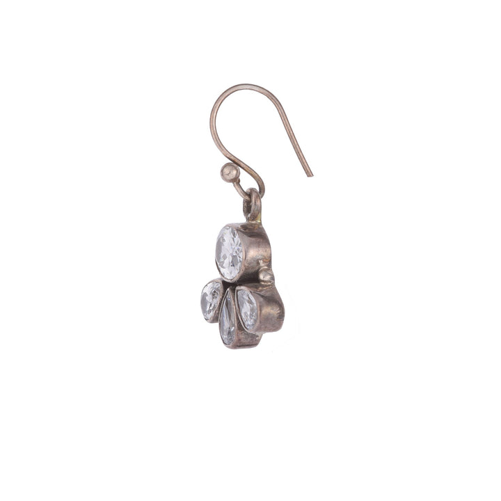 Silver And Zircon Earrings | Indigo Oriental Antiques
