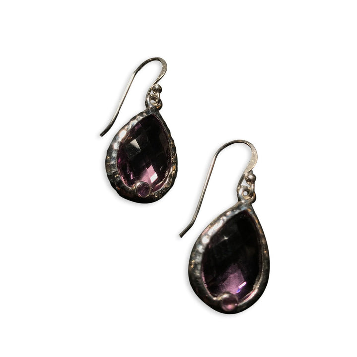 Silver and Black Onyx Earrings - From Rajasthan | Indigo Oriental Antiques