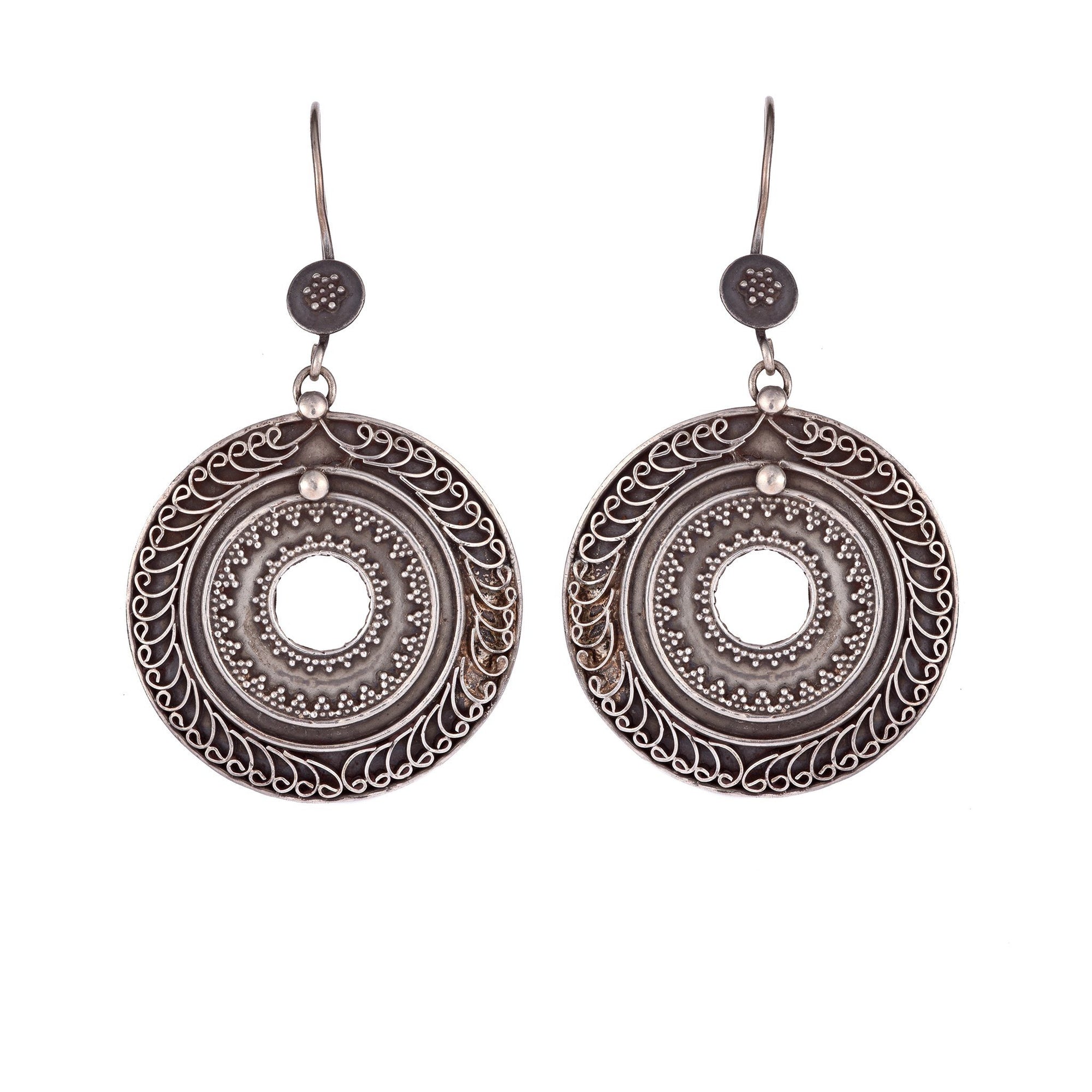 Silver Tribal Earrings | Indigo Oriental Antiques